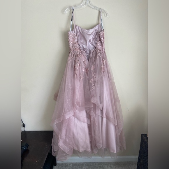 Flair New York Pink Formal Prom Dress Tulle Floral Embroidered size 10 - Picture 9 of 13